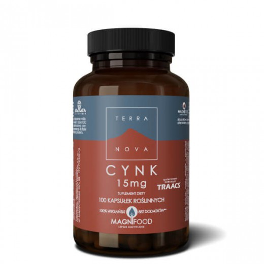 Terranova Cynk 15 mg Kompleks, 100 kapsułek roślinnych