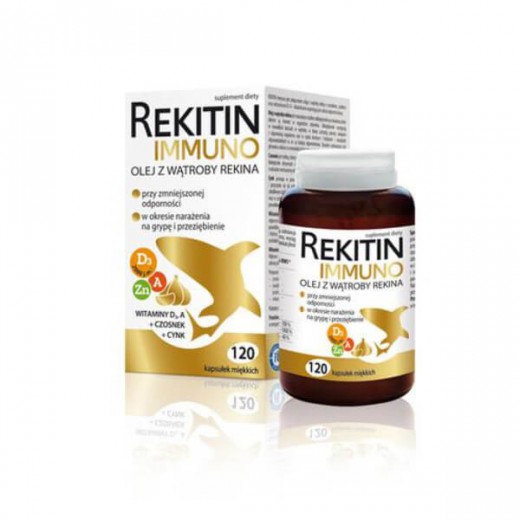 Rekitin Immuno, olej z wątroby rekina, 120 kapsułek miękkich