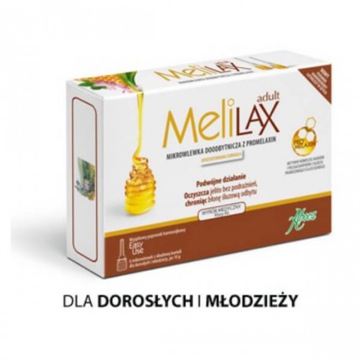 Aboca Melilax Adult, mikrowlewka doodbytnicza z promelaxin dla dorosłych i młodzieży, 10 g x 6 mikrowlewek