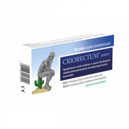 Criorectum Protect, czopki doodbytnicze, 10 sztuk