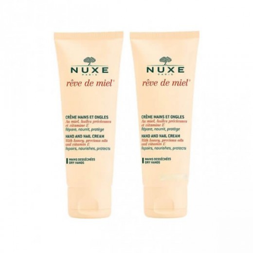 Nuxe Reve de Miel, krem do rąk i paznokci, 2 x 50 ml