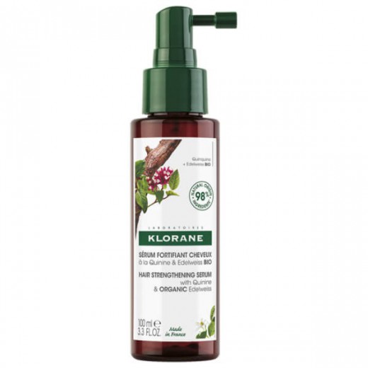 Klorane, serum przeciw wypadaniu włosów z chininą i organiczną szarotką, 100 ml