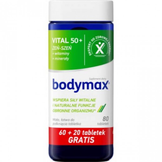 Bodymax Vital 50+, 60 tabletek + 20 tabletek gratis