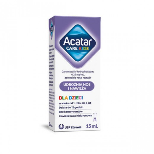 Acatar Care Kids 0,25 mg/ml, aerozol do nosa dla dzieci 1-6 lat, roztwór, 15 ml