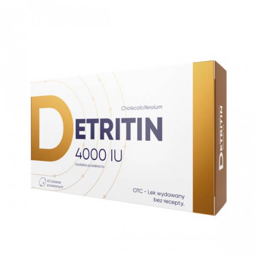 Detritin 4000, lek z witaminą D3 4000 IU, 60 tabletek