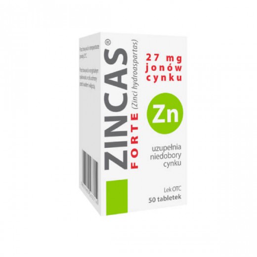 Zincas Forte 27 mg, 50 tabletek