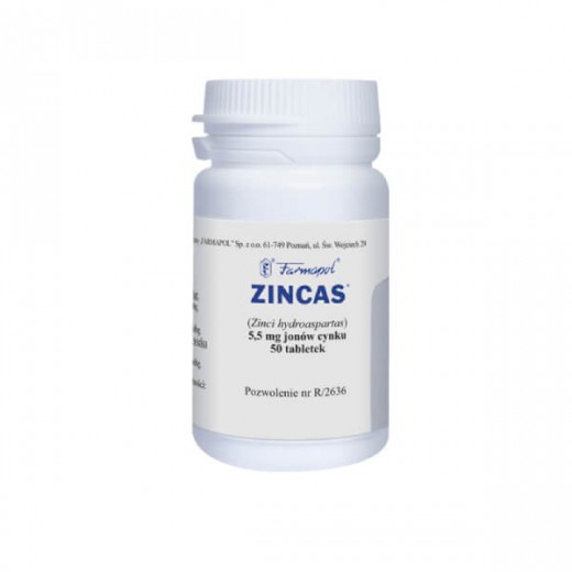Zincas 5,5 mg, 50 tabletek