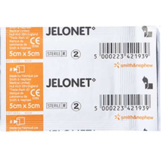 Opatrunek parafinowy z gazy Jelonet, 5 cm x 5 cm, 1 sztuka