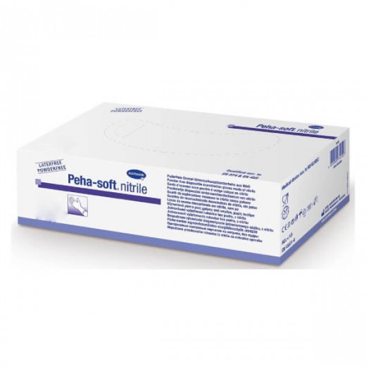 Peha-soft nitryle, rękawice nitrylowe, niejałowe, niepudrowane, białe, rozmiar S, 200 sztuk