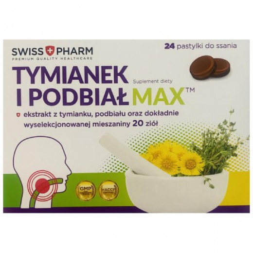 Tymianek i Podbiał Max, 24 pastylki