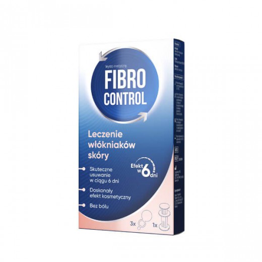 Fibrocontrol, zestaw do leczenia włókniaków skóry, plastry + aplikator