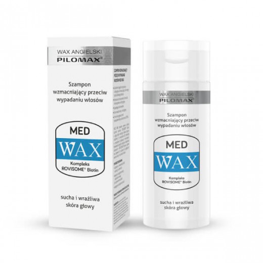 Wax Pilomax Med, szampon wzmacniający przeciw wypadaniu włosów, sucha i wrażliwa skóra głowy, 150 ml