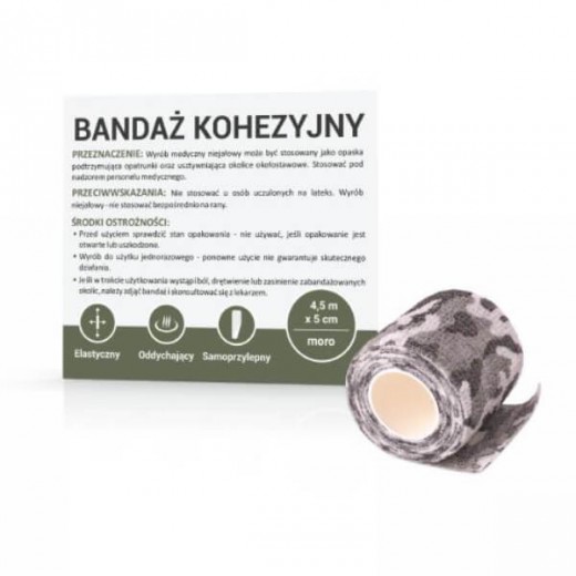 Bandaż kohezyjny 4,5m x 5cm moro, 1 sztuka