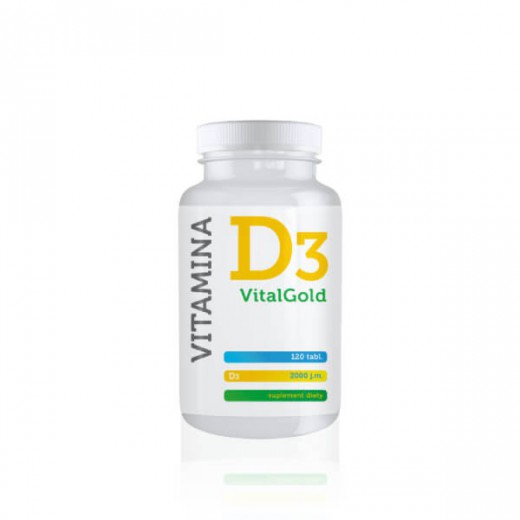 Vitamina D3 VitalGold, 2000 j.m., 120 tabletek