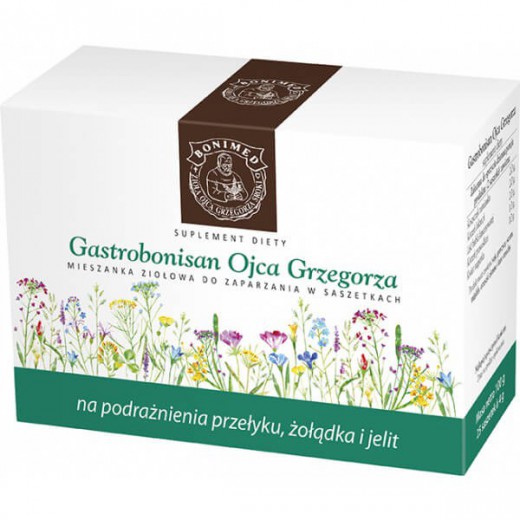 Gastrobonisan Ojca Grzegorza, mieszanka ziołowa do zaparzania, 4 g x 25 saszetek