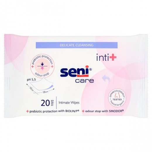 Seni Care Inti+, chusteczki do higieny intymnej, 20 sztuk