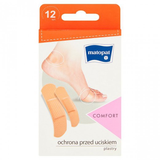 Matopat Comfort, Plastry z opatrunkiem - ochrona przed uciskiem, 12 sztuk