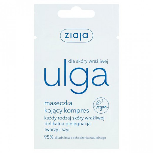 Ziaja Ulga, maseczka kojący kompres dla skóry wrażliwej, 7 ml