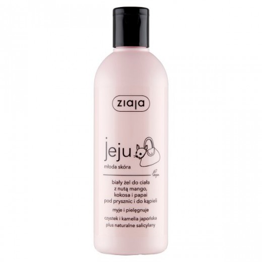 Ziaja Jeju, białe mydło pod prysznic i do kąpieli, 300 ml