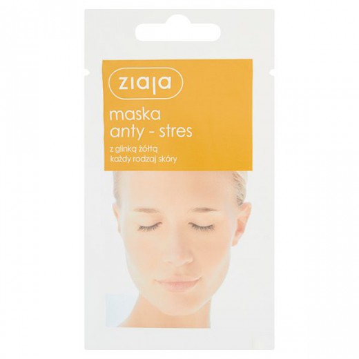 Ziaja, maska do twarzy, anty-stres z glinką żółtą, 7 ml