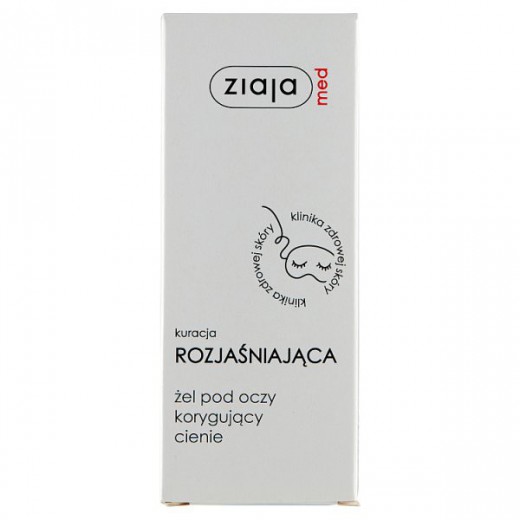 Ziaja Med Kuracja rozjaśniająca, żel pod oczy korygujący cienie, 15 ml