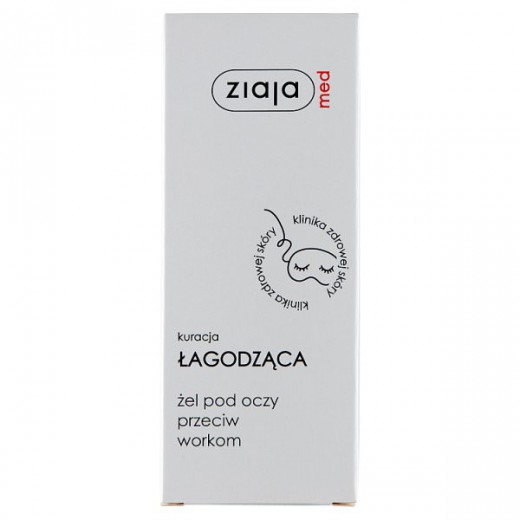 Ziaja Med Kuracja łagodząca, żel pod oczy przeciw workom, 15 ml