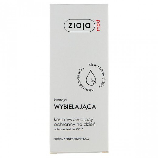 Ziaja Med Kuracja wybielająca, krem ochronny, na dzień, SPF20, 50 ml