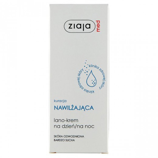 Ziaja Med Kuracja Nawilżająca, lano-krem na dzień i na noc, 50 ml