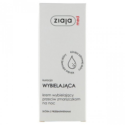 Ziaja Med Kuracja wybielająca, krem przeciwzmarszczkom, na noc, 50 ml