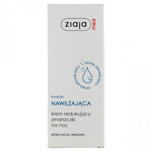 Ziaja Med Kuracja nawilżająca, krem redukujący zmarszczki, na noc, 50 ml
