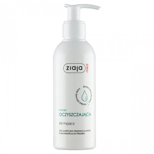 Ziaja Med Kuracja oczyszczająca, przeciwtrądzikowy żel do mycia twarzy, 200 ml