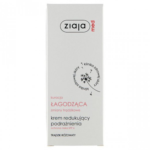 Ziaja Med Kuracja łagodząca, krem redukujący podrażnienia, przeciw trądzikowi różowatemu, 50 ml