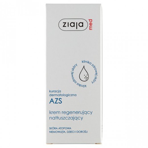 Ziaja Med Kuracja Dermatologiczna AZS, krem regenerująco-natłuszczający, 50 ml