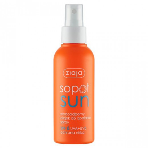 Ziaja Sopot Sun, olejek do opalania, spray, SPF6, 125 ml