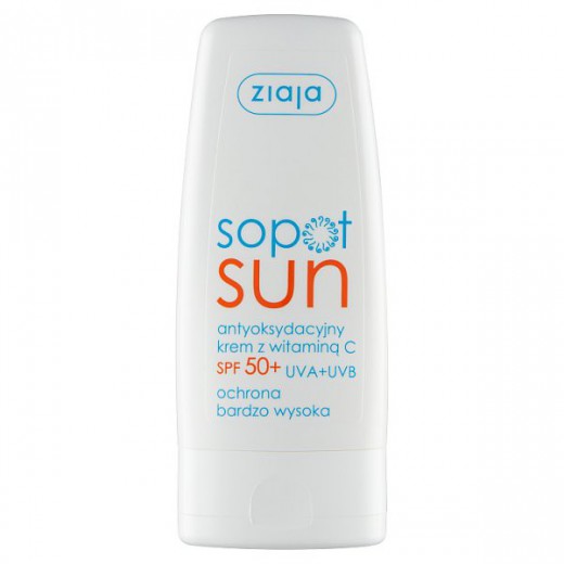 Ziaja Sopot Sun, antyoksydacyjny krem z witaminą C, SPF50+, 50 ml