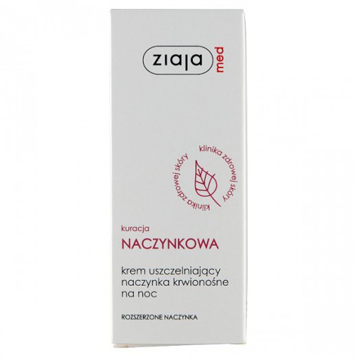Ziaja Med Kuracja Naczynkowa, krem uszczelniający naczynka krwionośne na noc, 50 ml