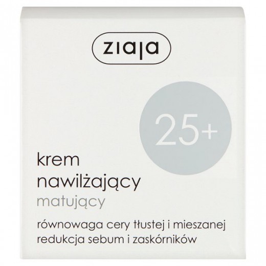 Ziaja 25+, krem nawilżający, matujący, 50ml