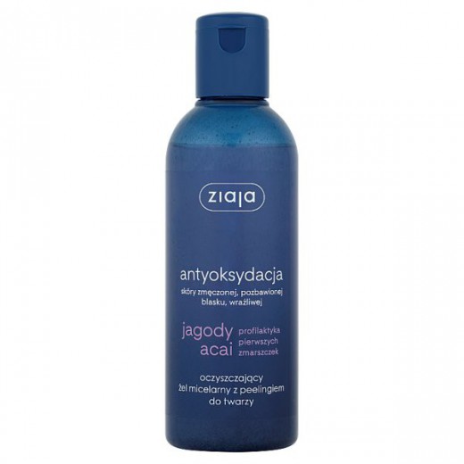 Ziaja Jagody Acai, żel micelarny z peelingiem do twarzy, 200 ml