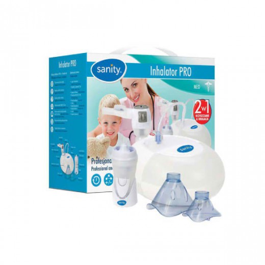 Sanity Pro 2w1, inhalator tłokowy z irygatorem Nosalek Jet, oczyszczanie i inhalacja