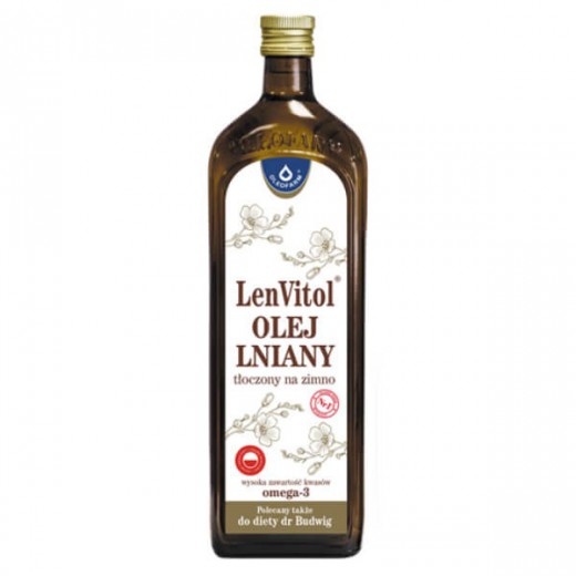 LenVitol, Olej lniany tłoczony na zimno, 1 l