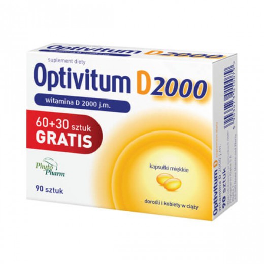 Optivitum D 2000 j.m, 90 kapsułek