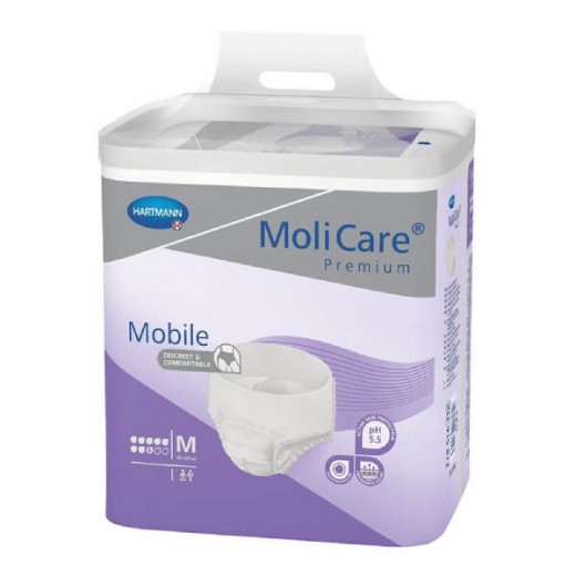 Molicare Premium Mobile, Pieluchomajtki, 8 kropli, rozmiar M, 30 sztuk