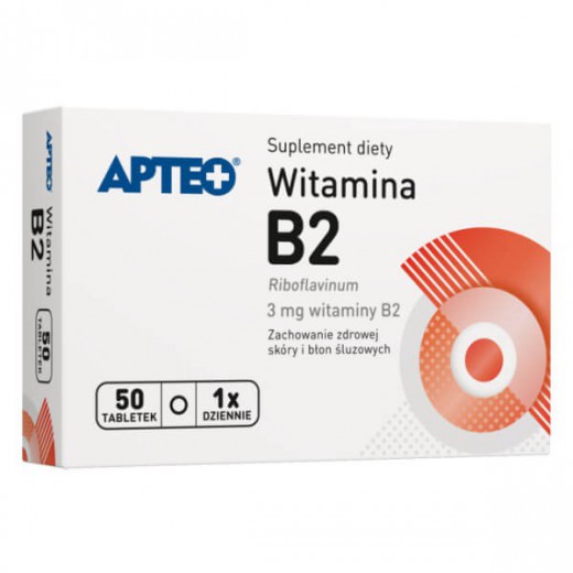 Witamina B2, 3 mg, Apteo, 50 tabletek