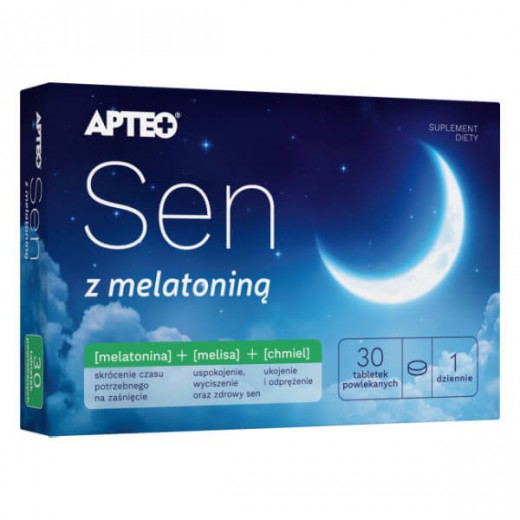 Sen z melatoniną, Apteo, 30 tabletek