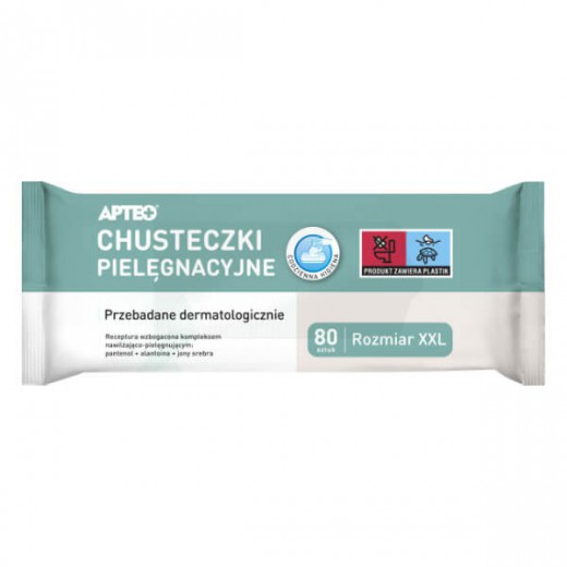 Chusteczki pielęgnacyjne APTEO, XXL, 80 sztuk