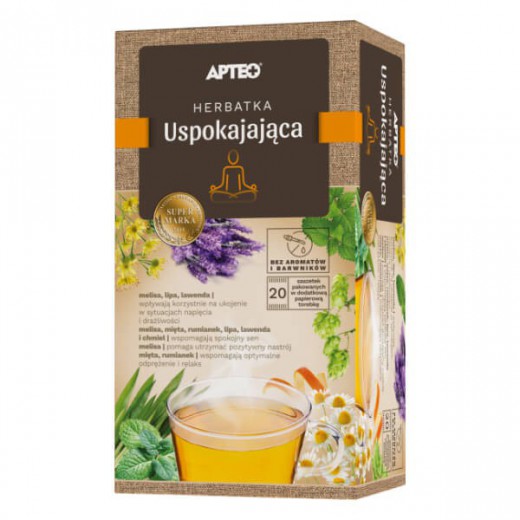 Herbatka uspokajająca z pomarańczą Apteo, 20 saszetek