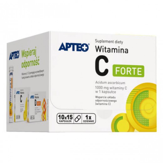 Witamina C Forte APTEO (display), 1000mg, 10 blistrów x 15 kapsułek