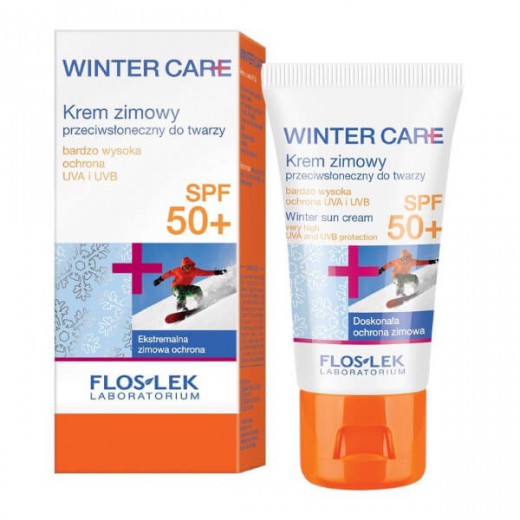 Flos-Lek Winter Care, krem zimowy, przeciwsłoneczny do twarzy, SPF50 +, 30 ml
