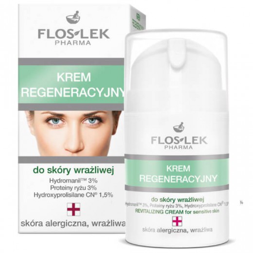 Flos-Lek, Hypoalergiczny krem regenerujący do skóry wrażliwej, 50 ml