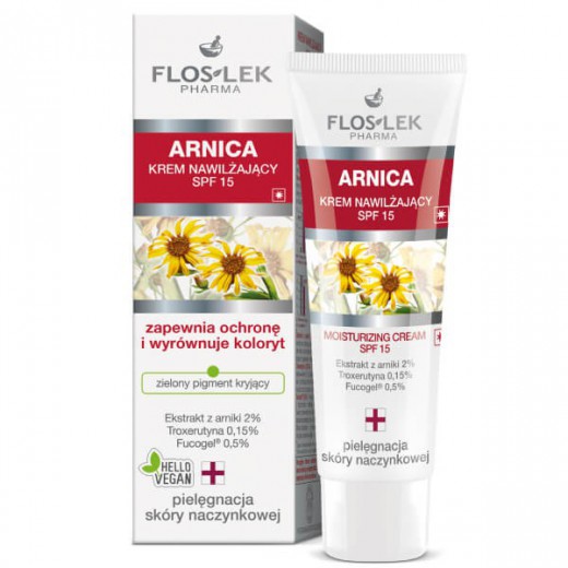 Flos-Lek Arnica, krem nawilżający SPF15, 50 ml